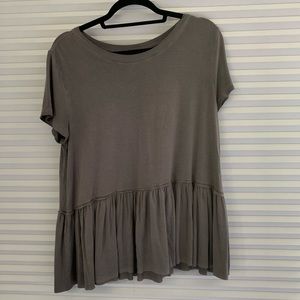 Grey Peplum Top